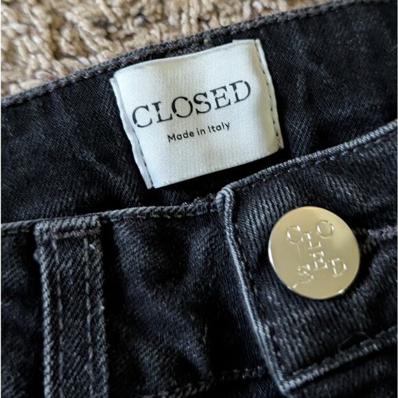 Closed Black Denim Style Pedal Pusher Mid-rise Ankle Straight Leg Jeans, size 28 - Picture 3 of 11